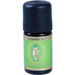 Braunes Fläschchen mit grünem Etikett für Citronella-Öl.