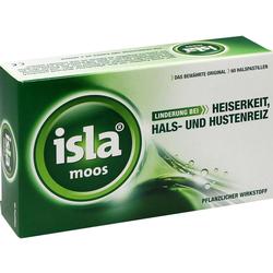 Grüne Packung mit Lutschpastillen gegen Heiserkeit und Hustenreiz.